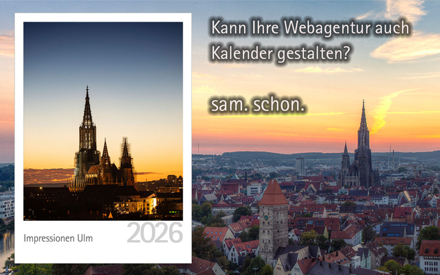 Kann Ihre Webagentur auch  Kalender gestalten? sam. schon.