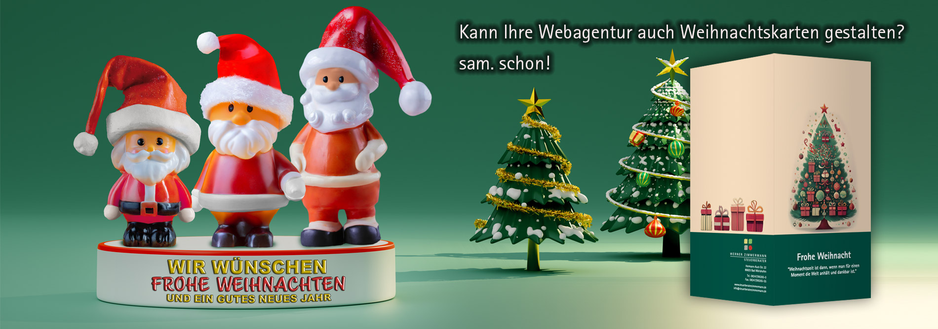 Kann Ihre Webagentur auch Weihnachtskarten gestalten? sam. schon!